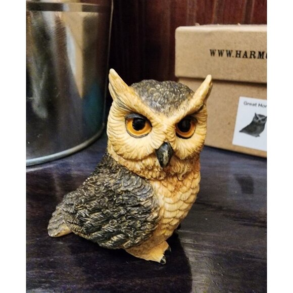 Harmony Kingdom Ball Pot Bellys / Belly 'Great Horn' Owl #PBZOW4 New In Box - Picture 1 of 4